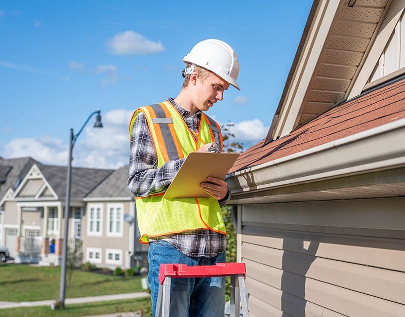 Man Doing Roof Inspection